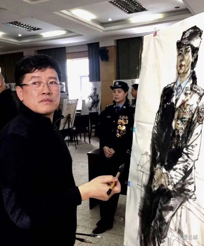 中国航天日 | 艺术家邹立颖为中国工程院院士傅恒志画像